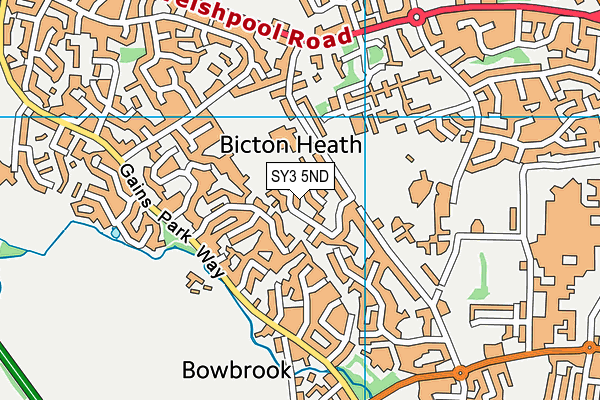 SY3 5ND map - OS VectorMap District (Ordnance Survey)