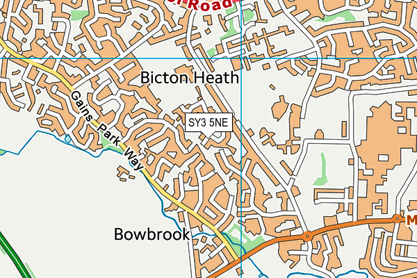 SY3 5NE map - OS VectorMap District (Ordnance Survey)