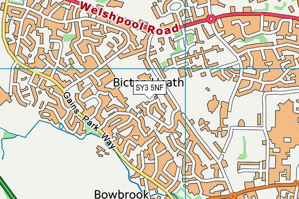 SY3 5NF map - OS VectorMap District (Ordnance Survey)