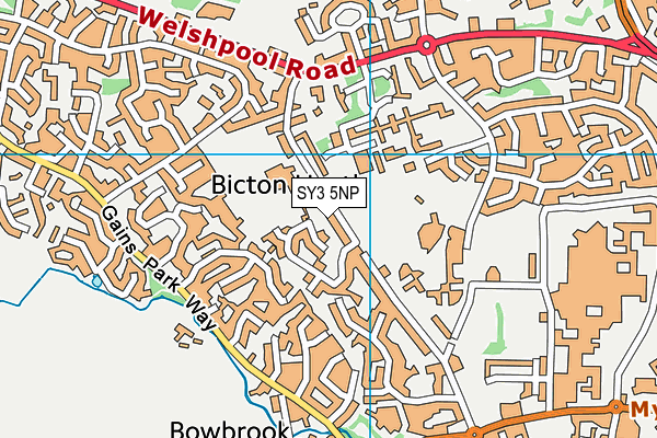 SY3 5NP map - OS VectorMap District (Ordnance Survey)