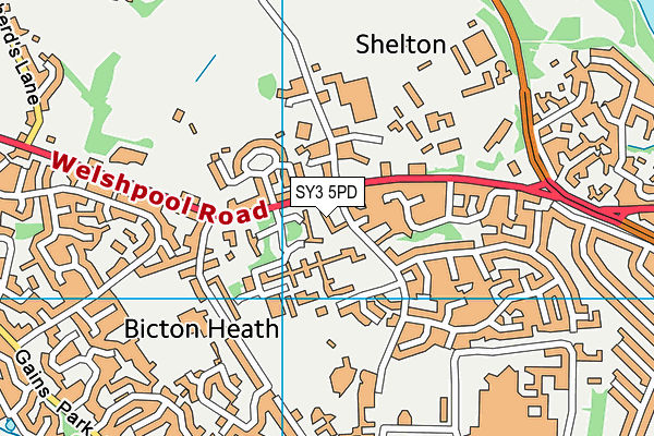 SY3 5PD map - OS VectorMap District (Ordnance Survey)