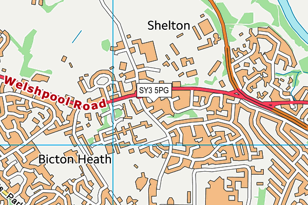 SY3 5PG map - OS VectorMap District (Ordnance Survey)