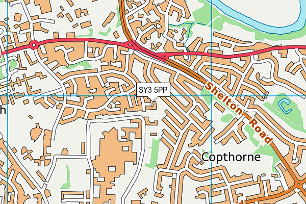 SY3 5PP map - OS VectorMap District (Ordnance Survey)