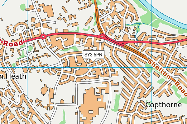 SY3 5PR map - OS VectorMap District (Ordnance Survey)