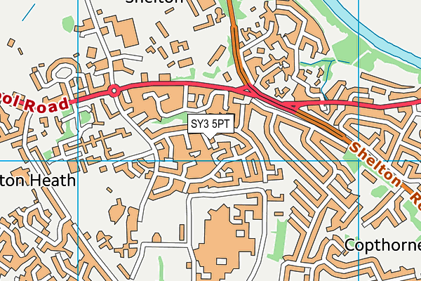 SY3 5PT map - OS VectorMap District (Ordnance Survey)