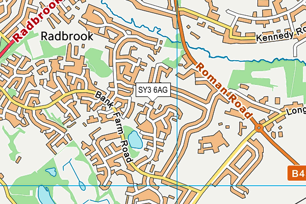SY3 6AG map - OS VectorMap District (Ordnance Survey)