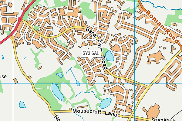 SY3 6AL map - OS VectorMap District (Ordnance Survey)