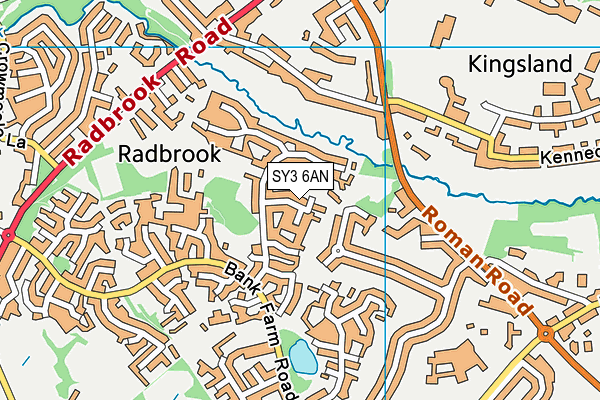 SY3 6AN map - OS VectorMap District (Ordnance Survey)