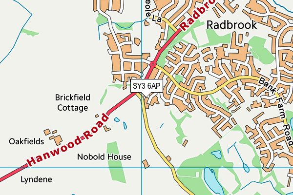 SY3 6AP map - OS VectorMap District (Ordnance Survey)