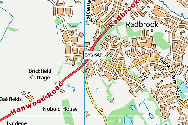 SY3 6AR map - OS VectorMap District (Ordnance Survey)