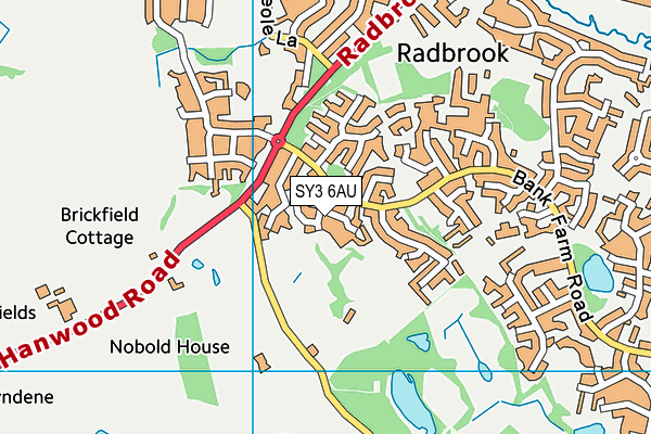 SY3 6AU map - OS VectorMap District (Ordnance Survey)