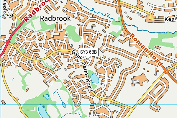 SY3 6BB map - OS VectorMap District (Ordnance Survey)