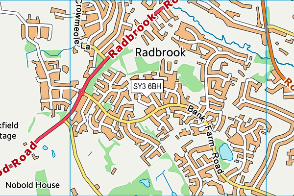 SY3 6BH map - OS VectorMap District (Ordnance Survey)