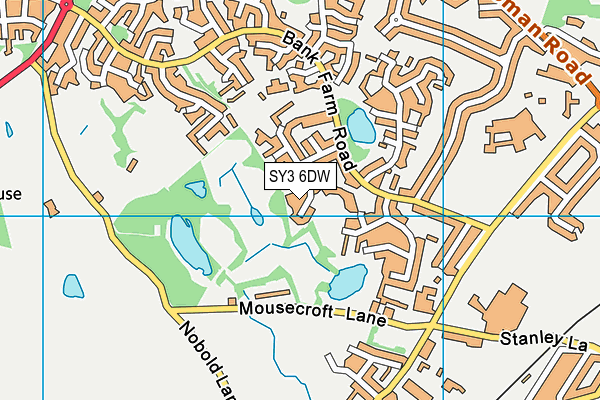 SY3 6DW map - OS VectorMap District (Ordnance Survey)