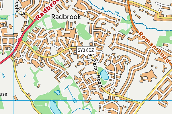 Radbrook Primary School map (SY3 6DZ) - OS VectorMap District (Ordnance Survey)