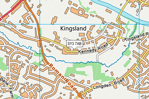 SY3 7AB map - OS VectorMap District (Ordnance Survey)