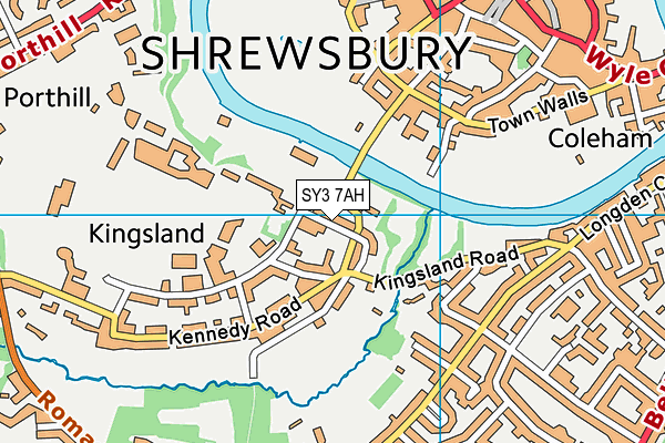 SY3 7AH map - OS VectorMap District (Ordnance Survey)