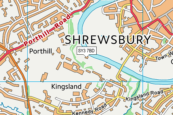 SY3 7BD map - OS VectorMap District (Ordnance Survey)