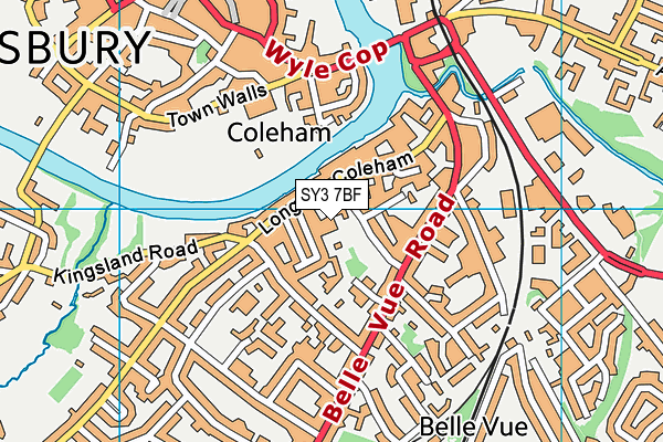 SY3 7BF map - OS VectorMap District (Ordnance Survey)