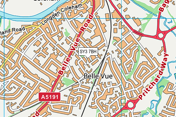 SY3 7BH map - OS VectorMap District (Ordnance Survey)