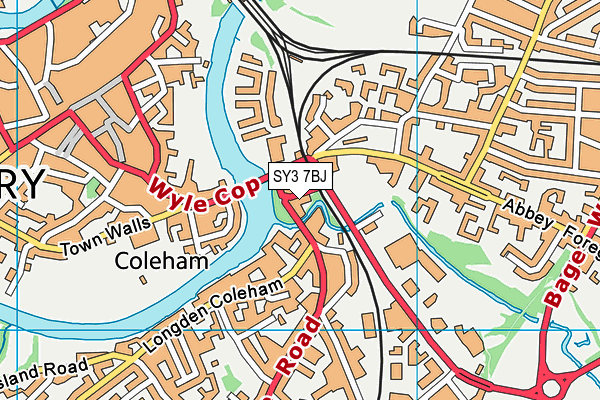 SY3 7BJ map - OS VectorMap District (Ordnance Survey)