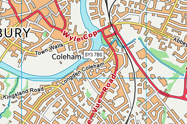 SY3 7BS map - OS VectorMap District (Ordnance Survey)