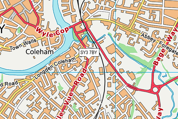 SY3 7BY map - OS VectorMap District (Ordnance Survey)