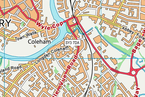 SY3 7DA map - OS VectorMap District (Ordnance Survey)