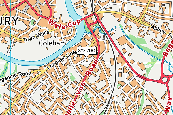 SY3 7DG map - OS VectorMap District (Ordnance Survey)