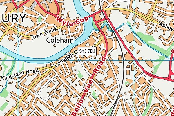 SY3 7DJ map - OS VectorMap District (Ordnance Survey)