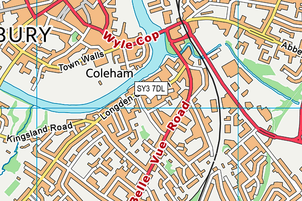 SY3 7DL map - OS VectorMap District (Ordnance Survey)