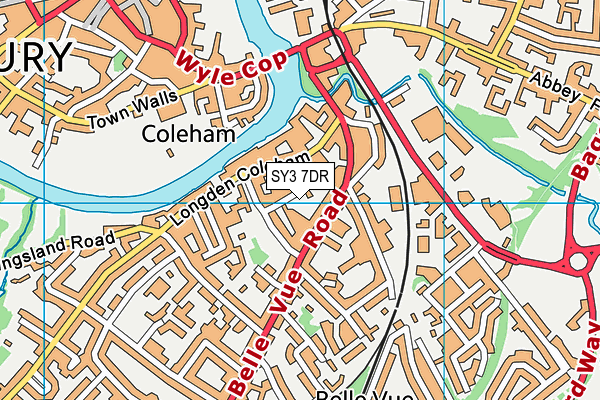 SY3 7DR map - OS VectorMap District (Ordnance Survey)