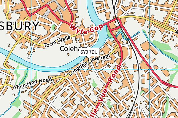 SY3 7DU map - OS VectorMap District (Ordnance Survey)