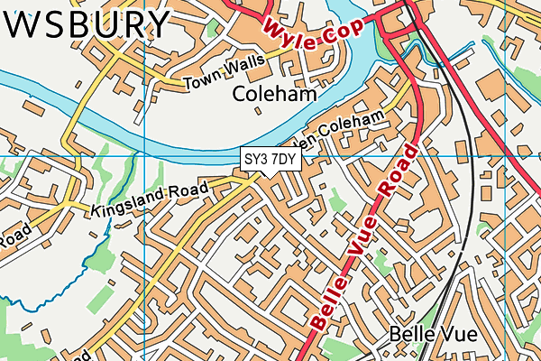 SY3 7DY map - OS VectorMap District (Ordnance Survey)