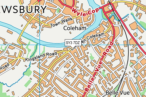 SY3 7DZ map - OS VectorMap District (Ordnance Survey)