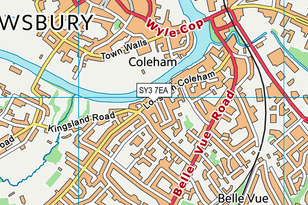 SY3 7EA map - OS VectorMap District (Ordnance Survey)