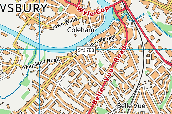 SY3 7EB map - OS VectorMap District (Ordnance Survey)