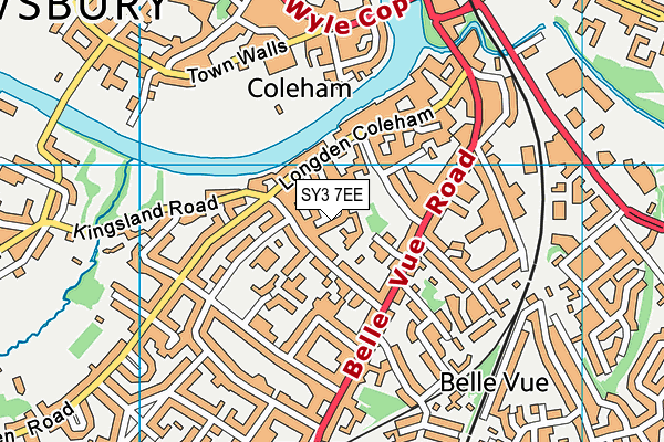 SY3 7EE map - OS VectorMap District (Ordnance Survey)