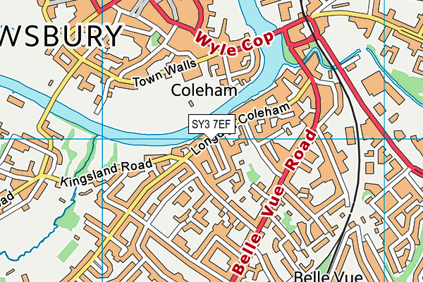 SY3 7EF map - OS VectorMap District (Ordnance Survey)