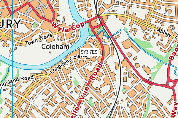 SY3 7ES map - OS VectorMap District (Ordnance Survey)