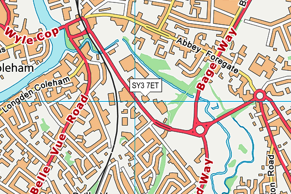 SY3 7ET map - OS VectorMap District (Ordnance Survey)