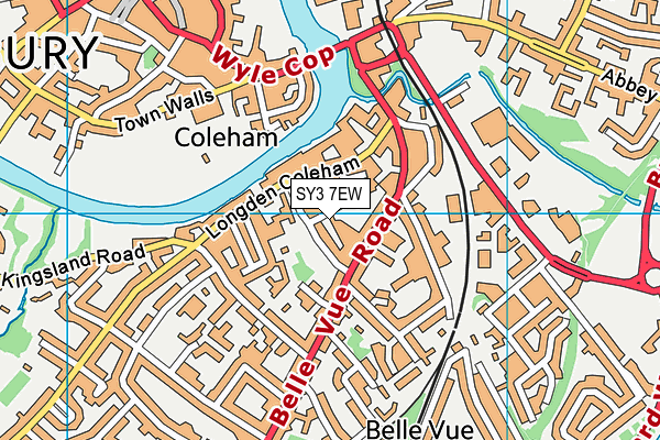 SY3 7EW map - OS VectorMap District (Ordnance Survey)