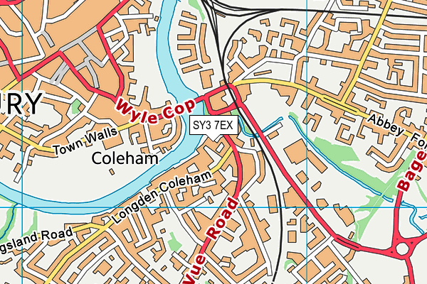 SY3 7EX map - OS VectorMap District (Ordnance Survey)