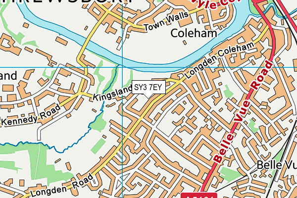 SY3 7EY map - OS VectorMap District (Ordnance Survey)