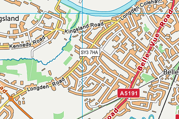 SY3 7HA map - OS VectorMap District (Ordnance Survey)