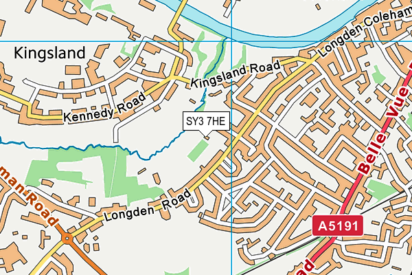 SY3 7HE map - OS VectorMap District (Ordnance Survey)