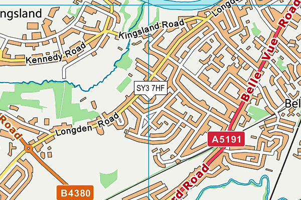 SY3 7HF map - OS VectorMap District (Ordnance Survey)