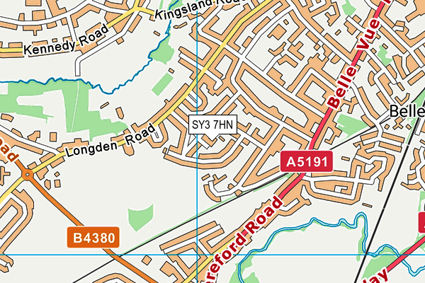 SY3 7HN map - OS VectorMap District (Ordnance Survey)