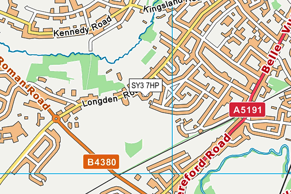 SY3 7HP map - OS VectorMap District (Ordnance Survey)