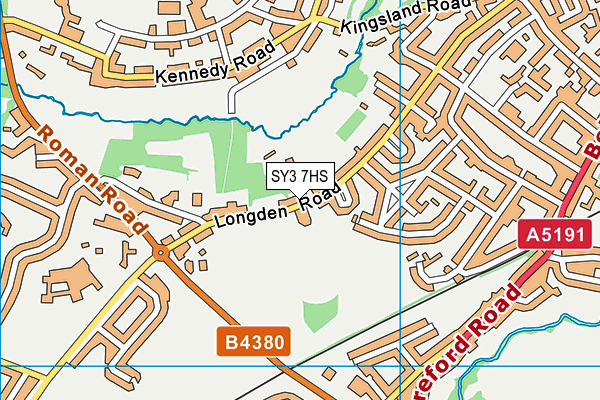 SY3 7HS map - OS VectorMap District (Ordnance Survey)